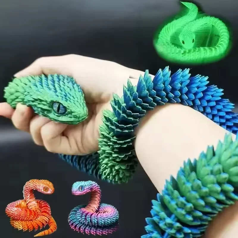 3D Printing Simulator - 3D печатная змея, подвижный шарнир, игрушка-фигурка,