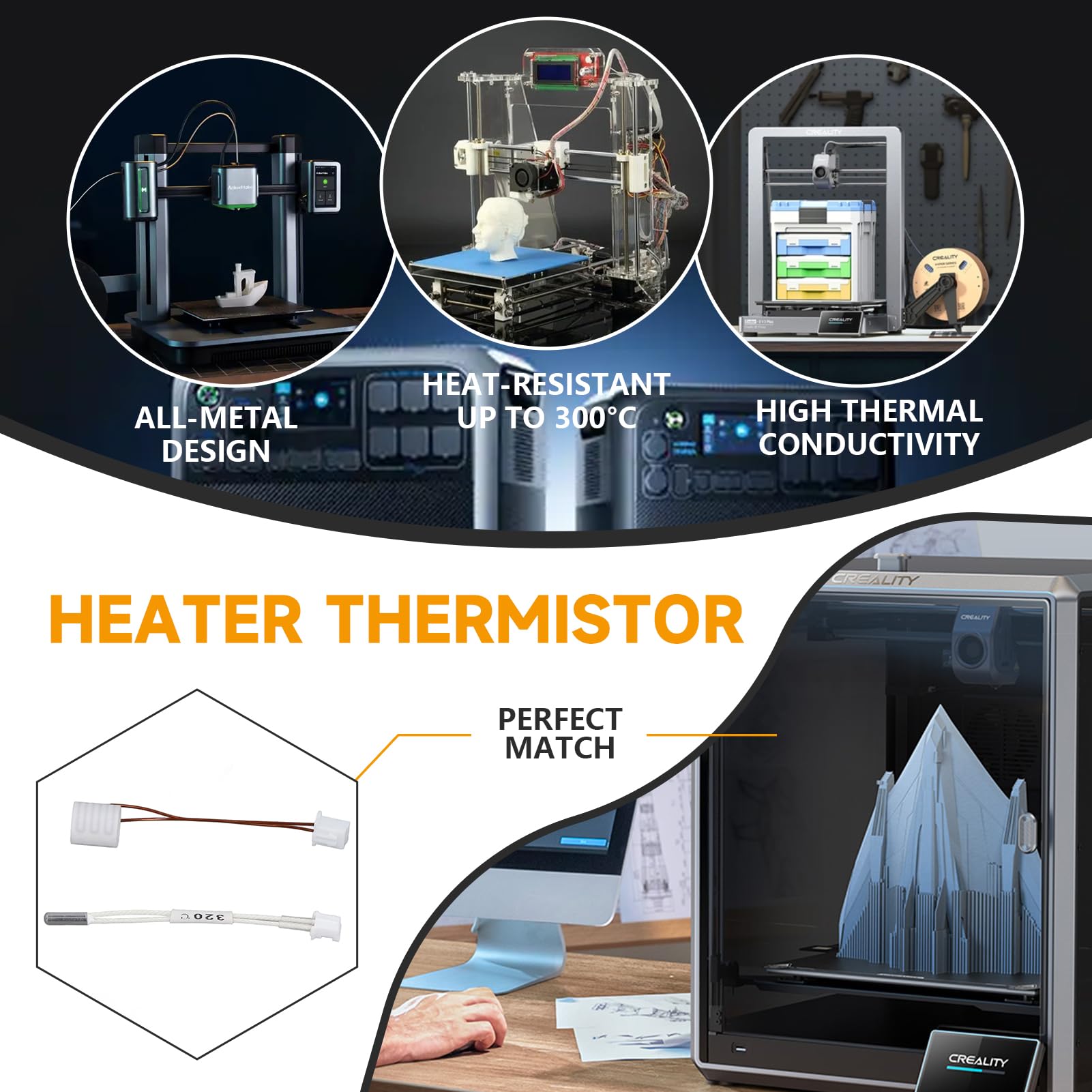 Термистор-датчик температуры C – обзор и цена Creality Printer K1