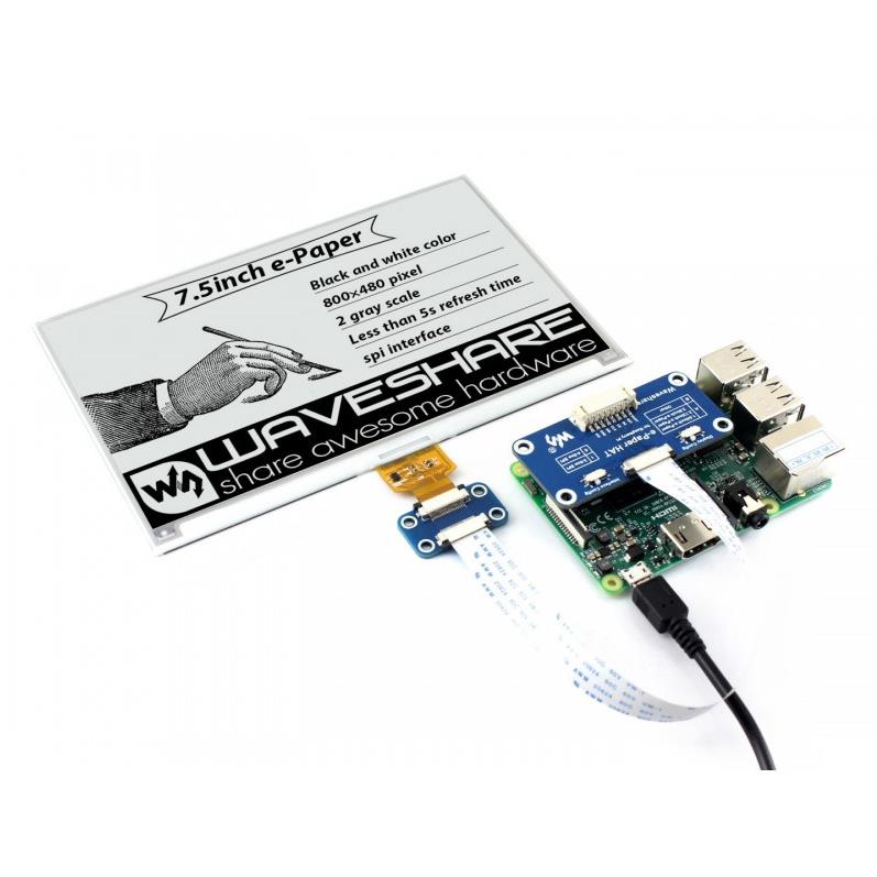 Дисплей Waveshare E-Ink 800*48 – обзор и цена Raspberry Pi 3D Print